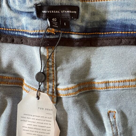 Universal Standard Seine High Rise Jeans 40 NWT 27" Inseam Light Wash Skinny - Picture 9 of 9